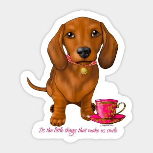 Dachshund Its the little things that make us smile Sticker